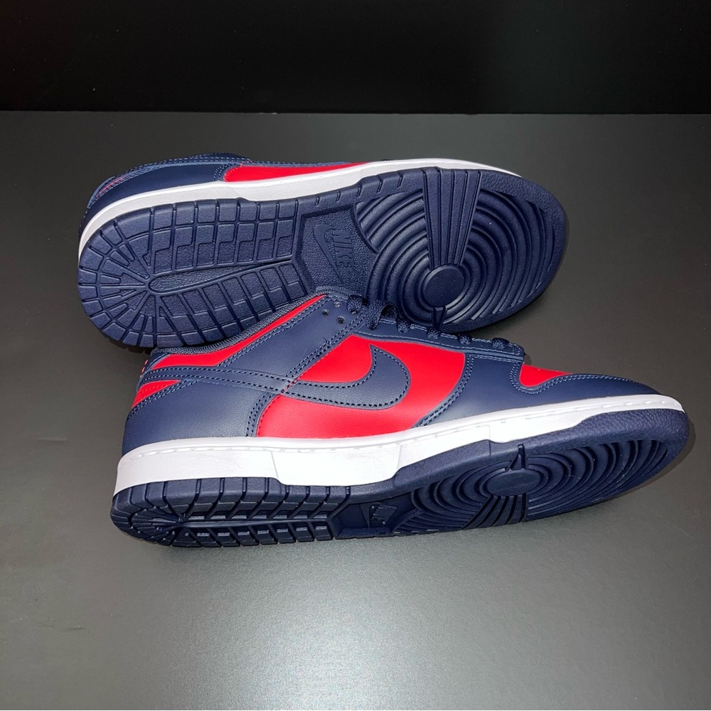 👟 Nike Dunk Low Red/Navy – Size 9.5 (DV0833-601) - Picture 7 of 10